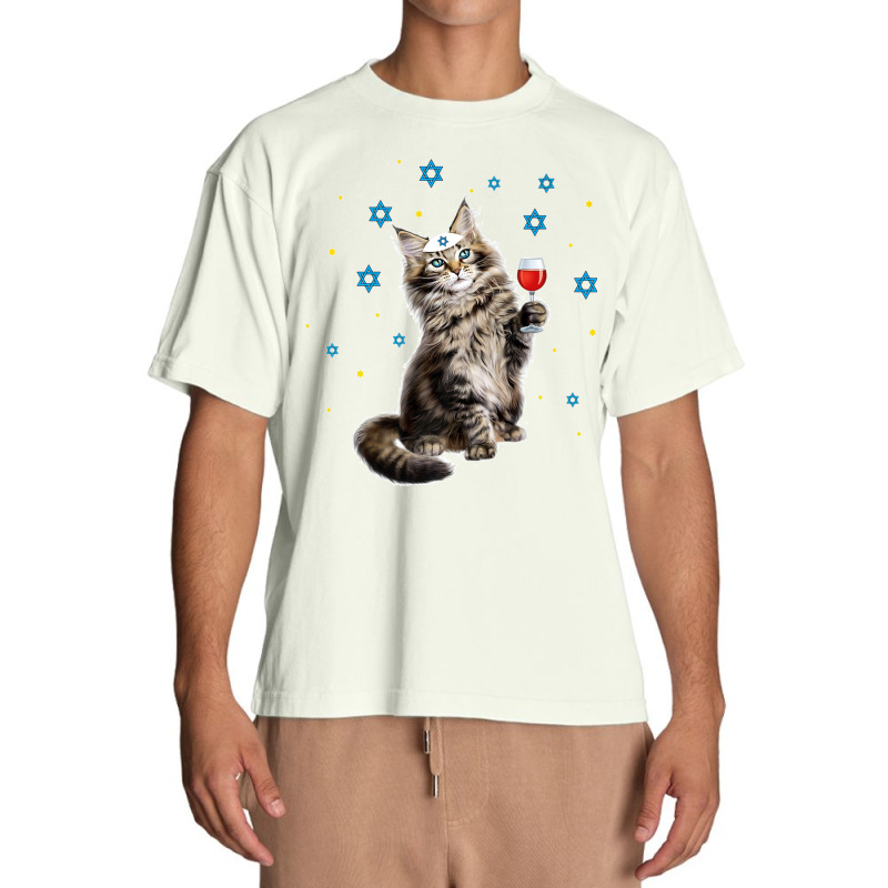 Happy Passover Maine Coon Cat Funny Seder Jewish Holiday Premium Urban Heavy T-shirt by CharlesLCross | Artistshot