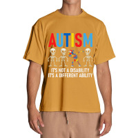 Dabbing Skeleton Not A Disability Autism Awareness Urban Heavy T-shirt | Artistshot