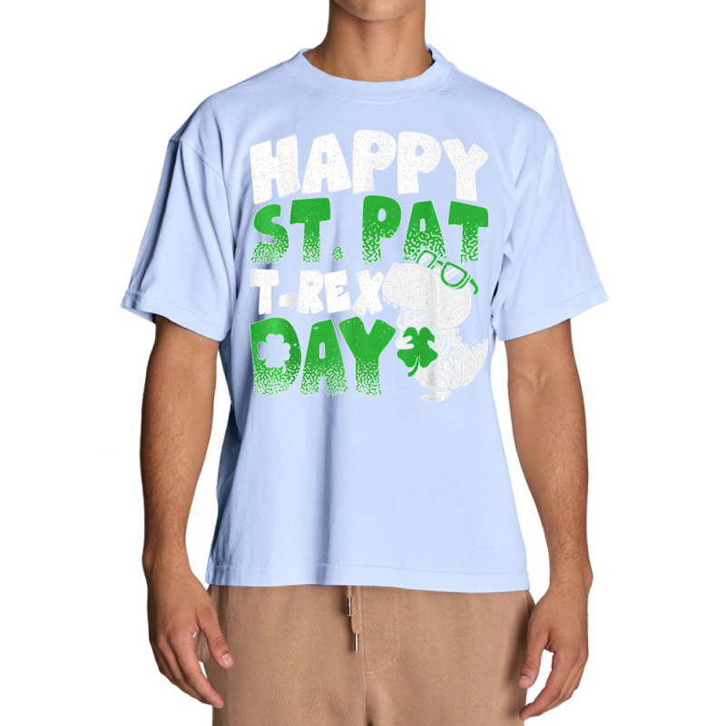 Happy St Pat Trex Day Funny Dino T Rex St Patricks Day Boys T Shirt Urban Heavy T-shirt | Artistshot