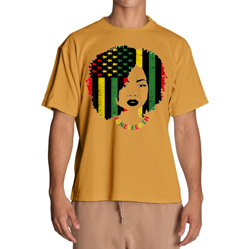 Juneteenth Black Women Flag History African American 1865 T Shirt Urban Heavy T-shirt | Artistshot