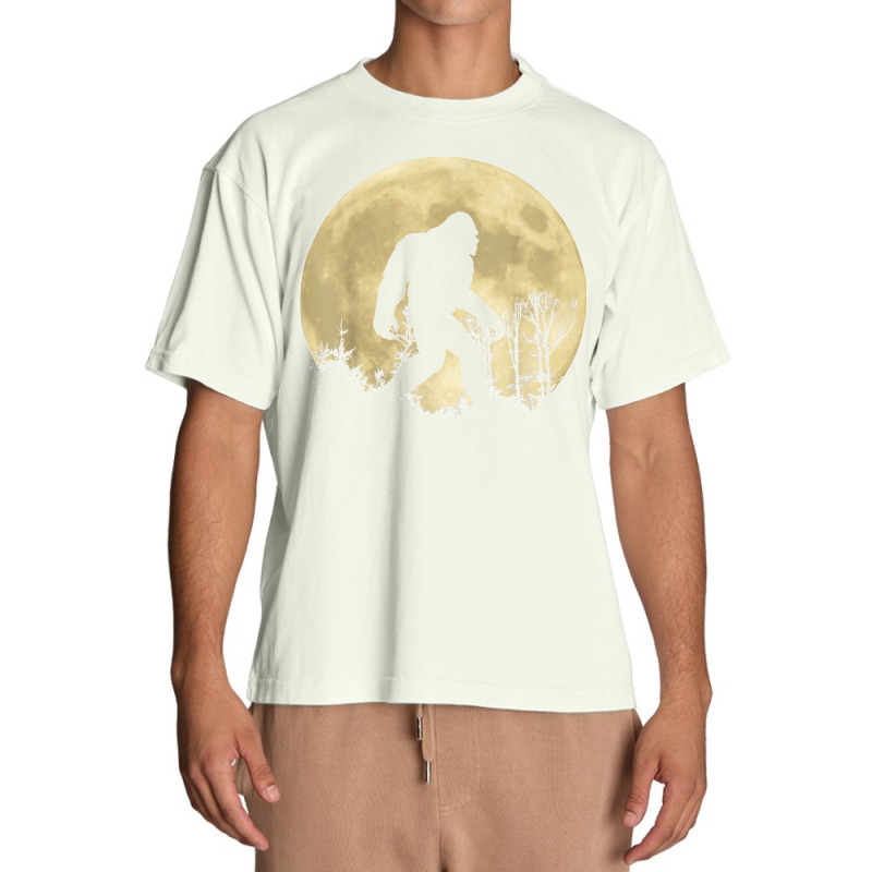 Funny Bigfoot Sasquatch Full Moon Forest T Shirt Urban Heavy T-shirt | Artistshot