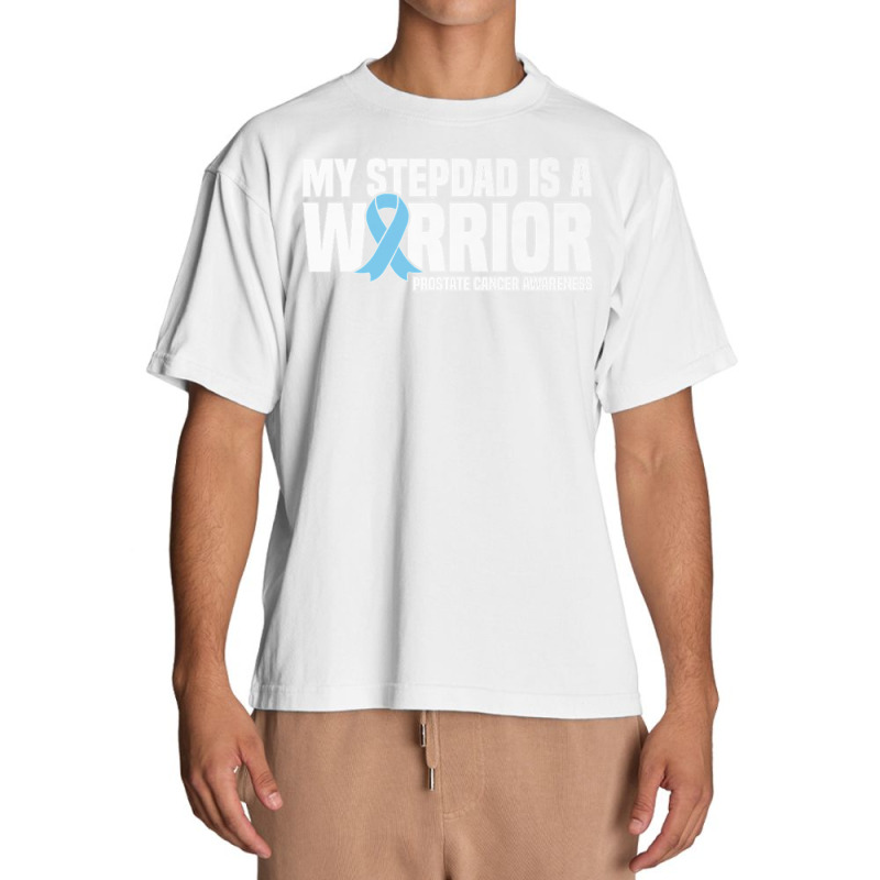 My Stepdad Is A Warrior Prostate Cancer Awareness Premium T Shirt Urban Heavy T-shirt | Artistshot