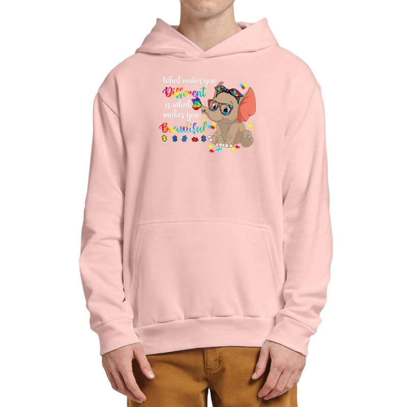 What Makes You Different Autism Awareness Month Elephant Mom Urban Pullover Hoodie | Artistshot