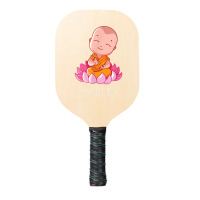 Buddhism Smile Baby Buddha On A Lotus Flower Yoga Pickleball Paddle | Artistshot