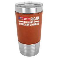 Puerto Rican Fueled By Arroz Con Gandules   Puerto Rico T Shirt Leatherette Tumbler | Artistshot