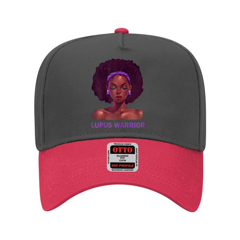 Womens Afro African American Black Woman Lupus Warrior Adjustable Baseball Cap | Artistshot