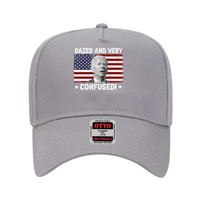 Funny Joe Biden Dazed And Very Confused Funny Satire Long Sleeve T Shi Adjustable Baseball Cap by lelalucin | Artistshot