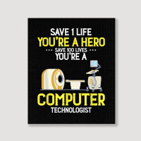 Live Saver Hero Xray Radiologic Computer Technologist Dad T Shirt Portrait Canvas Print | Artistshot