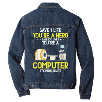 Live Saver Hero Xray Radiologic Computer Technologist Dad T Shirt Men Denim Jacket | Artistshot