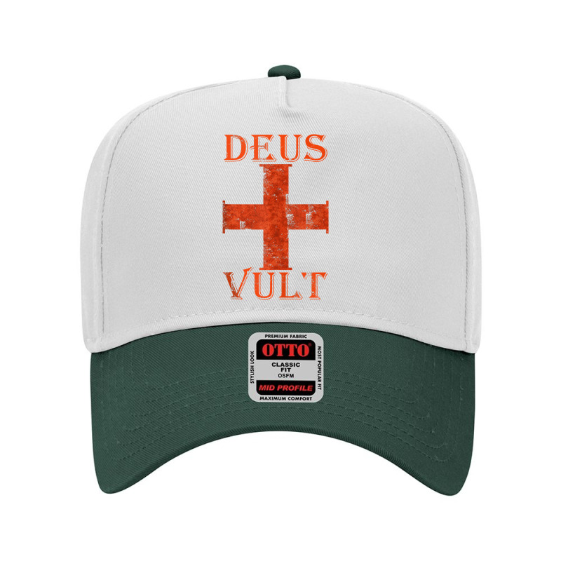 Mens Deus Vult Crusade Medieval Cross Templar Knighthood Tank Top Adjustable Baseball Cap | Artistshot