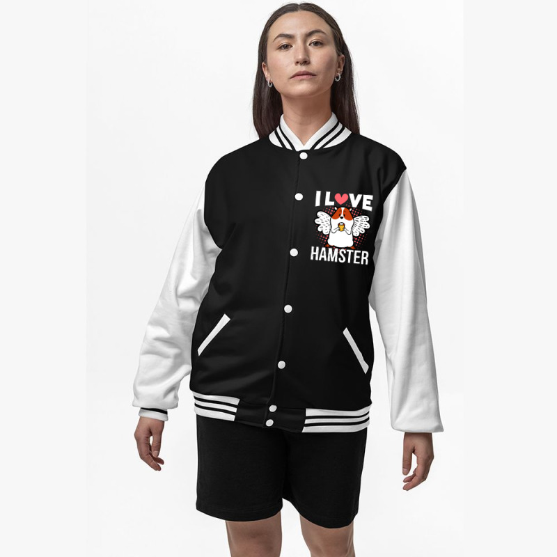 I Love Hamster Bomber Jacket by atereabag | Artistshot