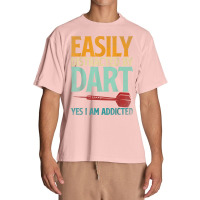 Dart Dartboard Easily Distracted By Dart Yes I'm Addicted T Shirt Urban Heavy T-shirt | Artistshot