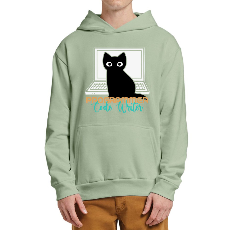 Funny Cat Programmer Code Writer Programming Codin Urban Pullover Hoodie | Artistshot