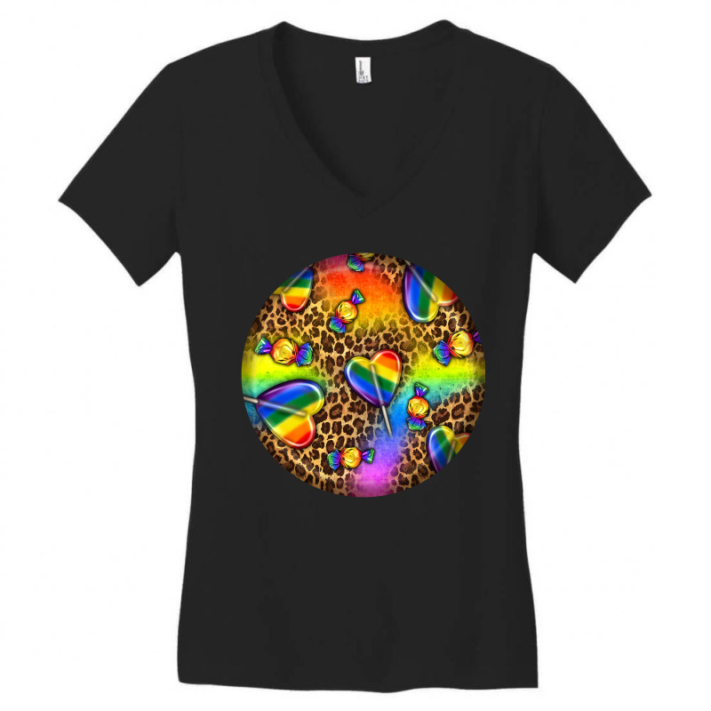 Lgbtq  And Candies Women's V-Neck T-Shirt by Christmas Ornament Shop | Artistshot