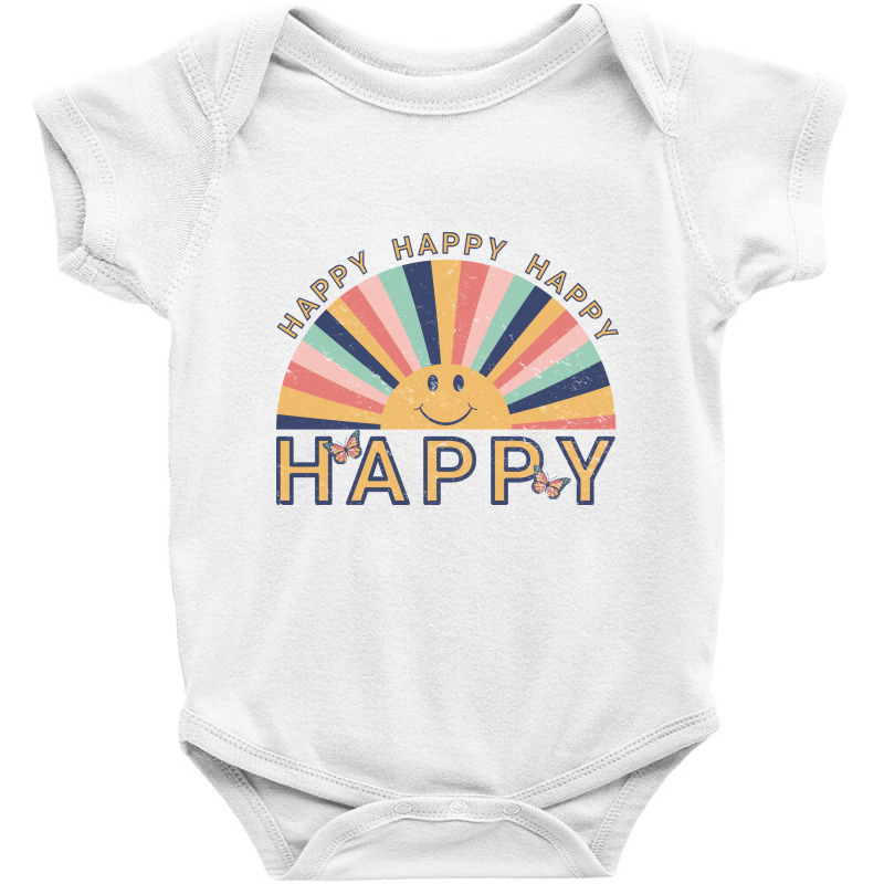 Happy Happy Happy Baby Bodysuit by Inspired Images | Artistshot