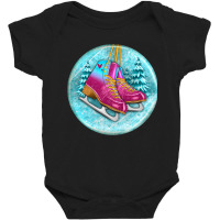 Ice Skate Christmas Baby Bodysuit | Artistshot