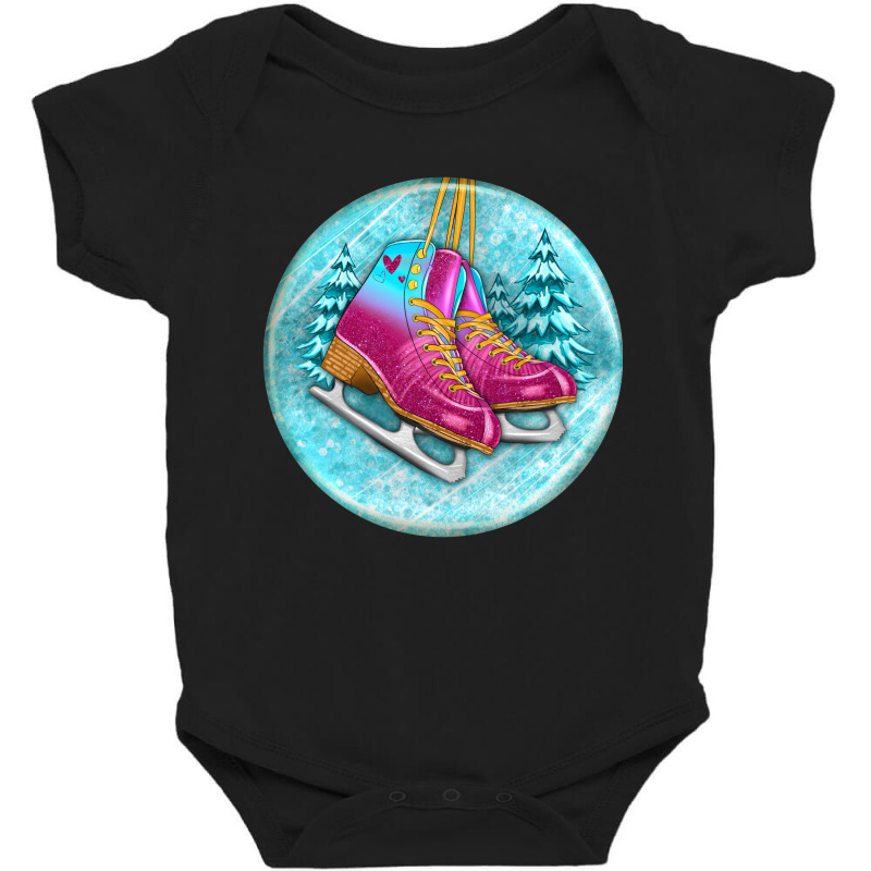 Ice Skate Christmas Baby Bodysuit by Christmas Ornament Shop | Artistshot