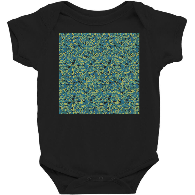 Nature Pattern T  Shirt Minimalist Leaf Line Art Illustration As A Sea Baby Bodysuit by toyair | Artistshot