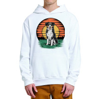 Vintage Sunset With A Cool Dog Urban Pullover Hoodie | Artistshot