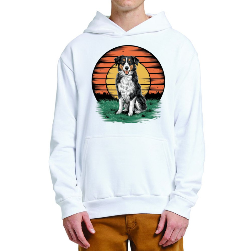 Vintage Sunset With A Cool Dog Urban Pullover Hoodie | Artistshot