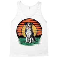 Vintage Sunset With A Cool Dog Tank Top | Artistshot