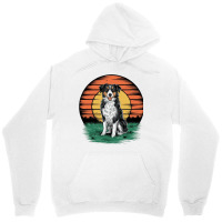 Vintage Sunset With A Cool Dog Unisex Hoodie | Artistshot