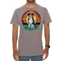 Vintage Sunset With A Cool Dog Vintage T-shirt | Artistshot