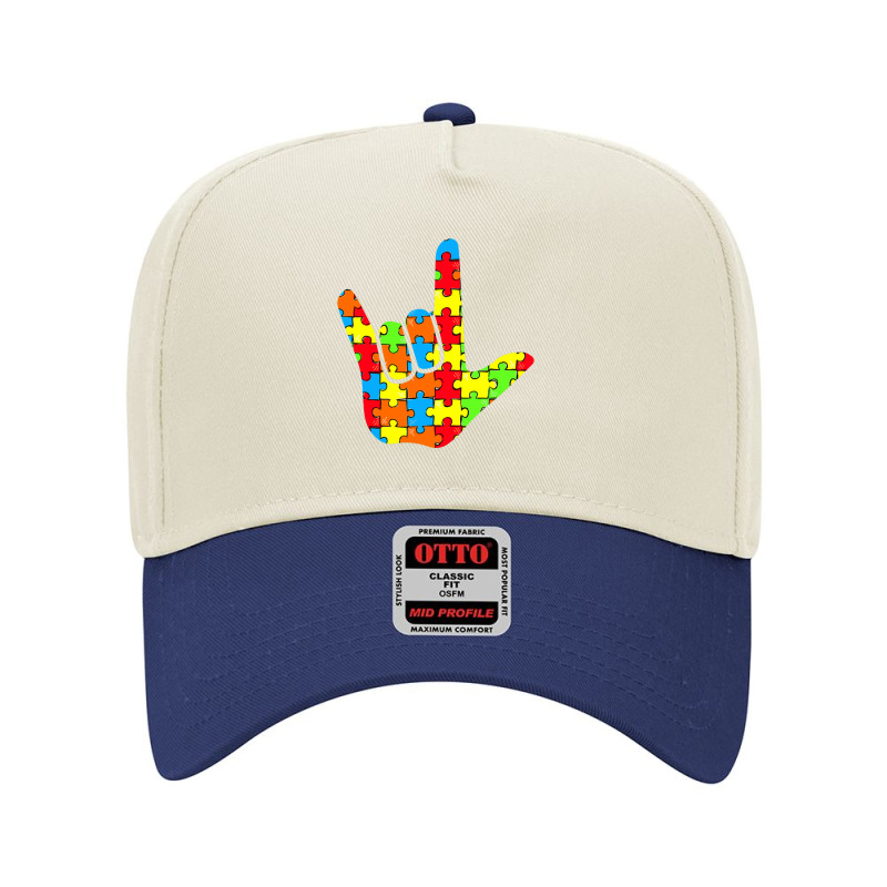 Asl Love Sign Language Autism Awareness Support Adjustable Baseball Cap by mrlee | Artistshot