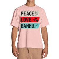 Peace Love Banhu Stringed Instrument, Funny Banhu Players T Shirt Urban Heavy T-shirt | Artistshot