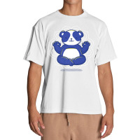 Sporty Panda Meditating In Yoga Pose Meditation Premium Urban Heavy T-shirt | Artistshot