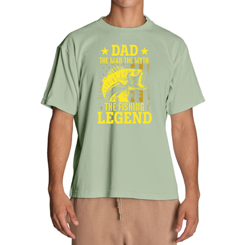 Dad The Fishing Legend Urban Heavy T-shirt | Artistshot