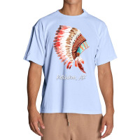 Native Indian Tribal Headdress Art T  Shirt Ketchikan Alaska Watercolo Urban Heavy T-shirt | Artistshot