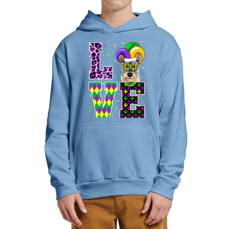 I Love Mardi Gras Festival Party Lover Funny Schnauzer Dog Premium T S Urban Pullover Hoodie | Artistshot