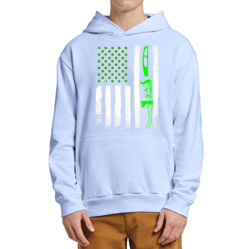 Woodworking St Patrick's Day Vintage Irish American Flag Premium T Shi Urban Pullover Hoodie | Artistshot