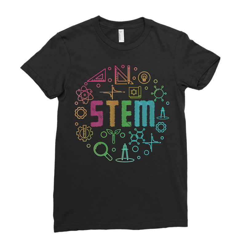 Stem Science Technology Engineering Math Teacher Gift T Shirt Ladies Fitted T-Shirt by suheilytrizarry | Artistshot