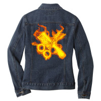 Hairdresser T  Shirt Fire Hairdresser Scissors And Comb T  Shirt Ladies Denim Jacket | Artistshot