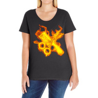 Hairdresser T  Shirt Fire Hairdresser Scissors And Comb T  Shirt Ladies Curvy T-shirt | Artistshot