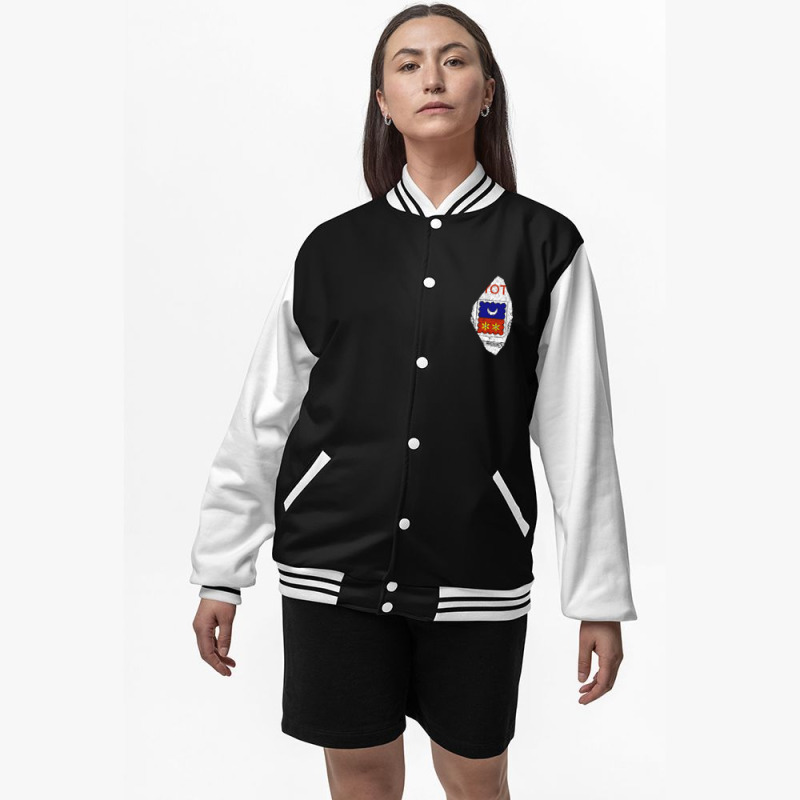 Mayotte Map Flag Drawing Line Art Bomber Jacket | Artistshot