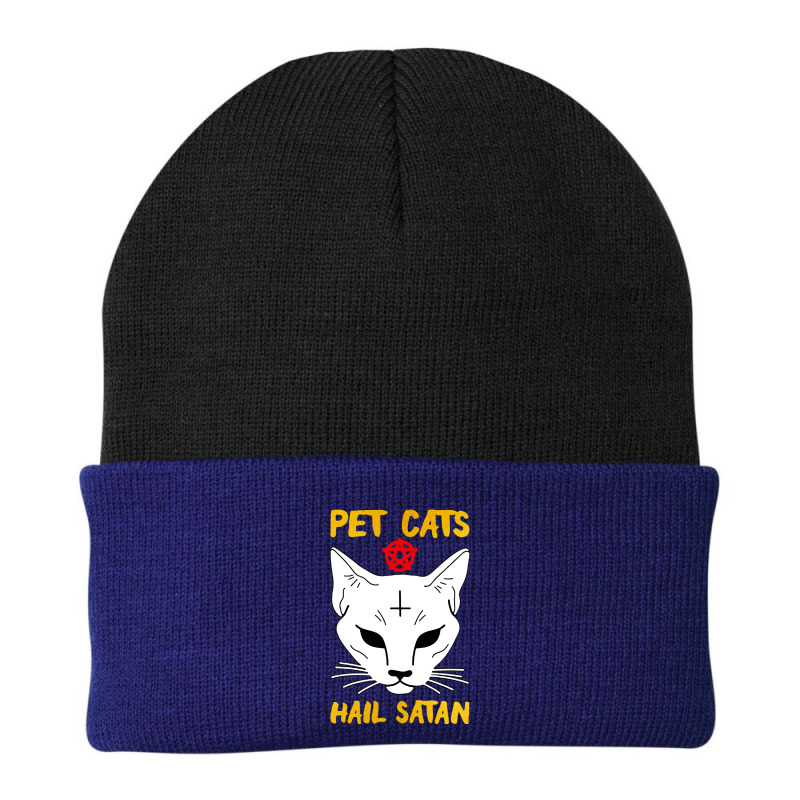 Pet Cats Hail Satan Beanie by ALex Marcus | Artistshot