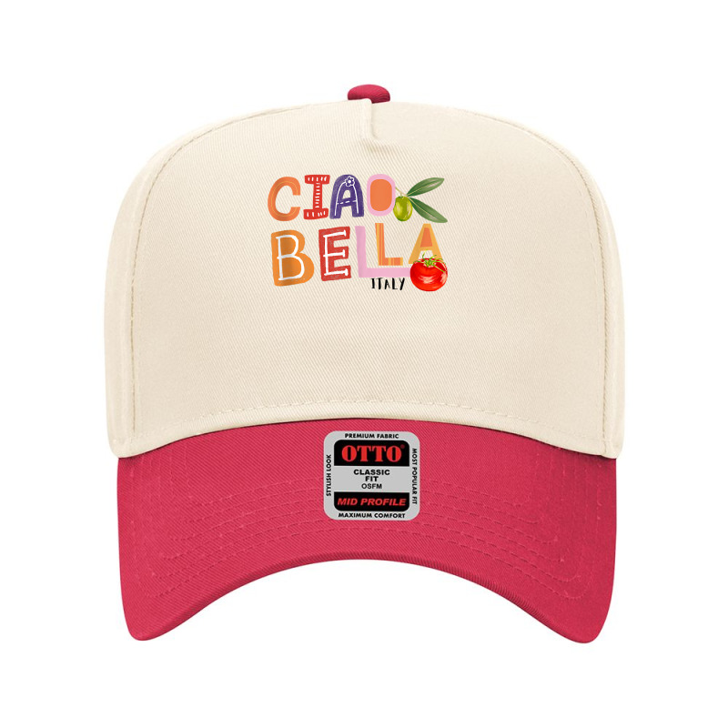 Funny Ciao Bella Saying Italy Garden For Italian Foods Lover Tank Top Adjustable Baseball Cap | Artistshot