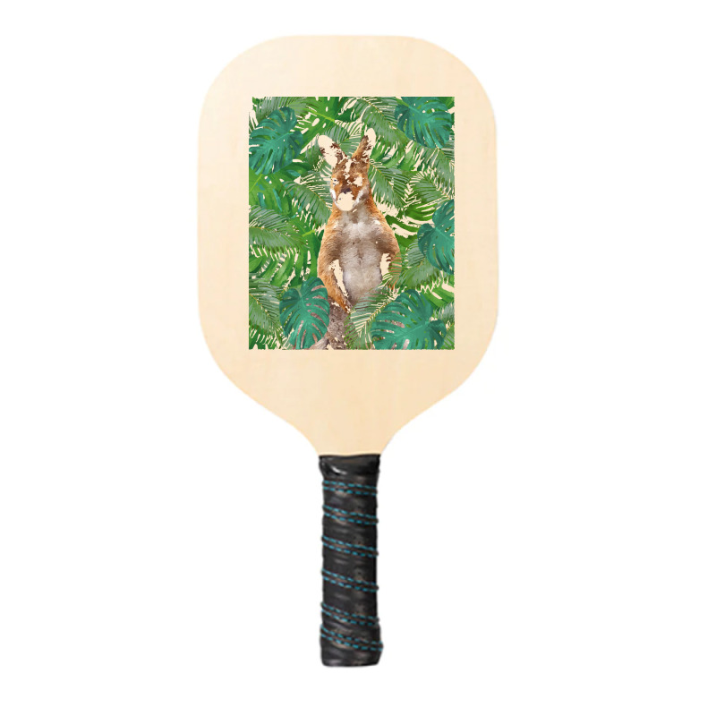 Big Palm Leaves Pattern Blue Color T  Shirt Wallaby Jungle Leaves Mons Pickleball Paddle | Artistshot