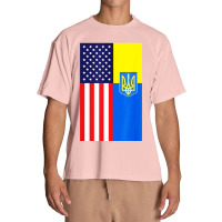 Half American Flag Support Urban Heavy T-shirt | Artistshot