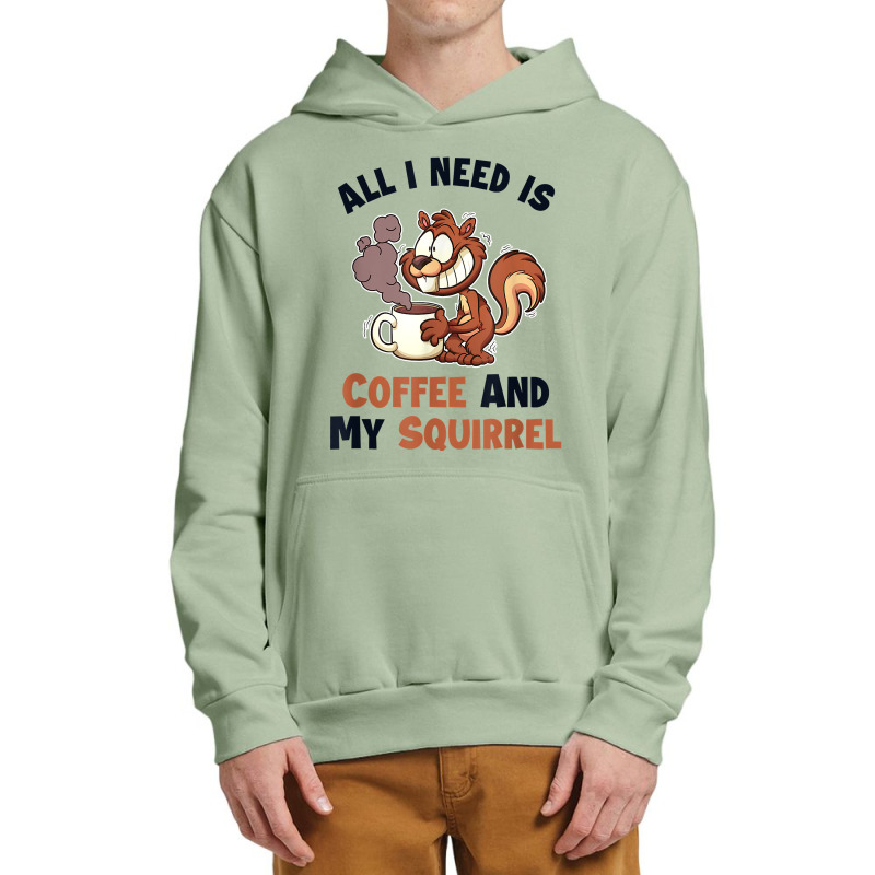 Coffee And My Squirrel Eastern Gray Japanese Fox Squirrel T Shirt Urban Pullover Hoodie | Artistshot