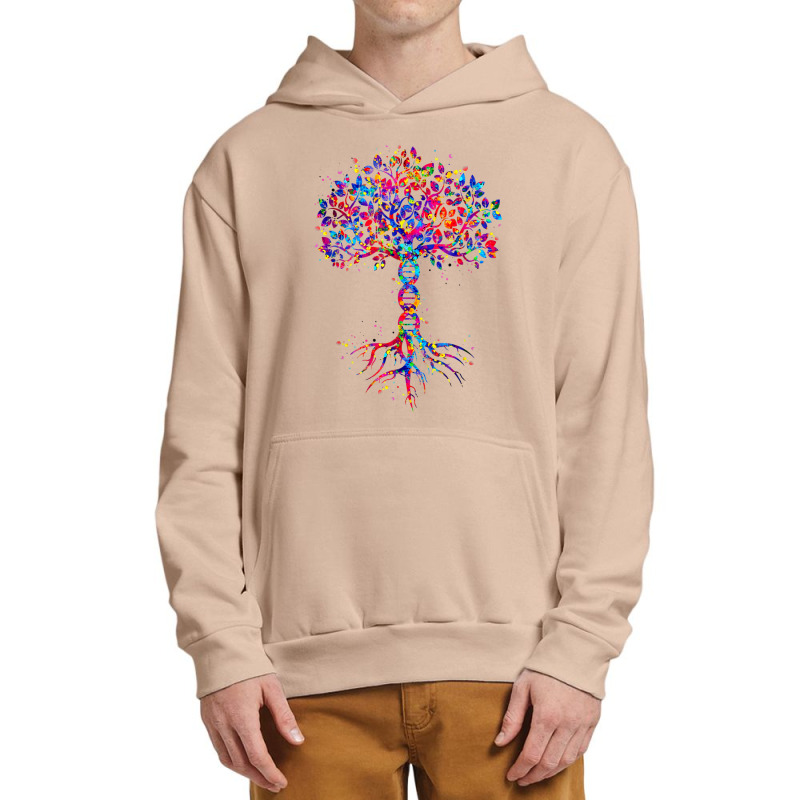 Dna Tree Life Watercolor Genetic Biologist Science Earth Day Urban Pullover Hoodie by Hoang95 | Artistshot