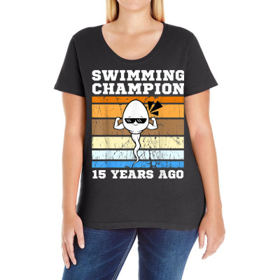 Mens Swimming Champion 15 Years Ago Quickest Sperm Funny Birthday T Sh 