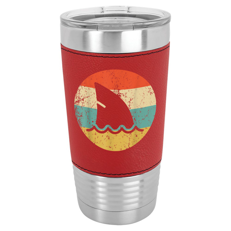 Shark Fin Retro Style Shark T Shirt Leatherette Tumbler | Artistshot