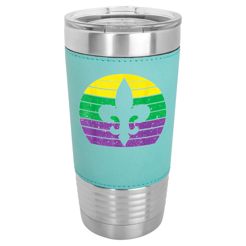 Retro Jester Hat Silhouette Mardi Gras Carnival T Shirt Leatherette Tumbler | Artistshot