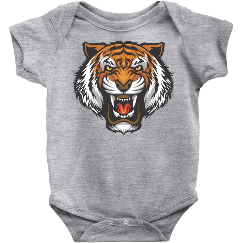 Angry Tiger Baby Bodysuit by Chiks | Artistshot