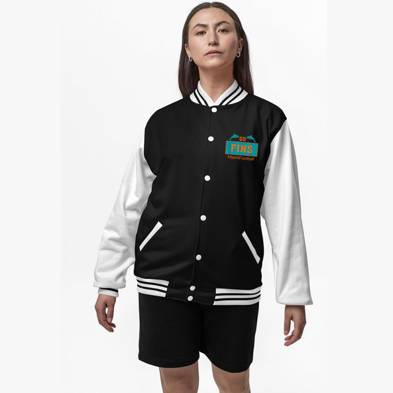 Fins Miami Florida American Football Dolphin Elements Animal Bomber Jacket | Artistshot