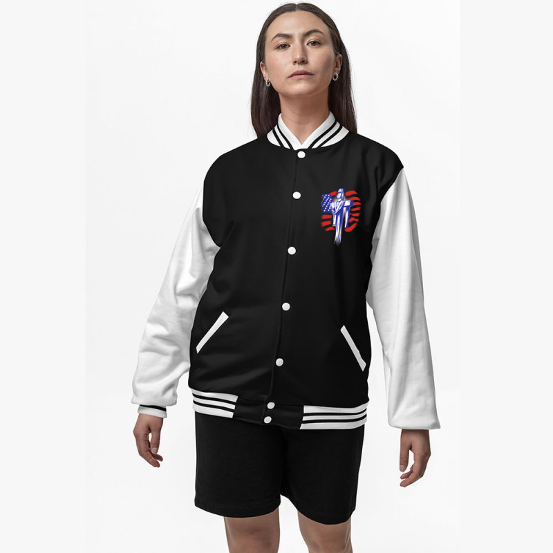 Christian Patriotic Usa Cute United Bomber Jacket by ZulArt | Artistshot